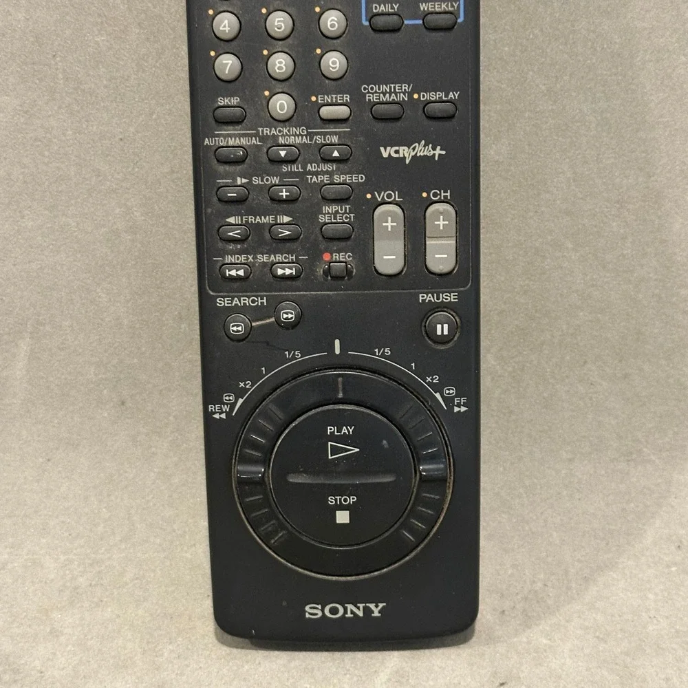 Sony‎ RMT-V161 VTR TV Remote Control VHS Player VCR Plus+ OEM Replacement Black